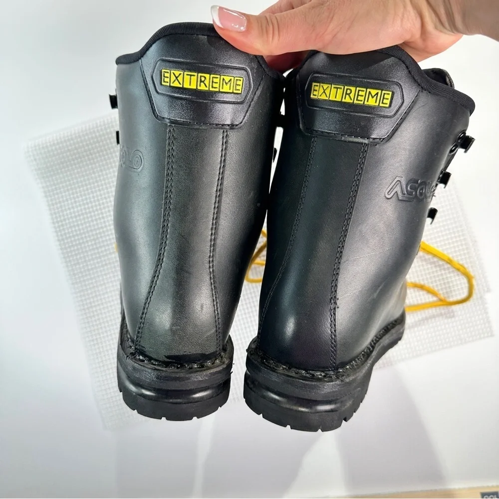Extreme Leather Vibram Hiking Boots Mens 6.5 Black Gorpcore